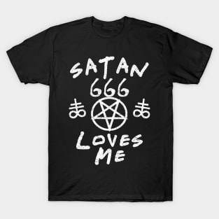 SATAN LOVES ME - FUNNY SATANIC SATANISM AND THE OCCULT T-Shirt